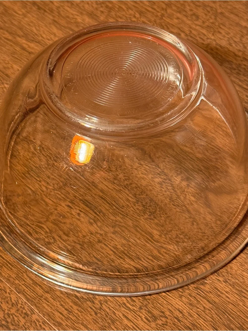 Vintage 1980s Pyrex 7” Clear Glass Bottom 1 Qt Nesting Mixing Bowl #322 NICE!!